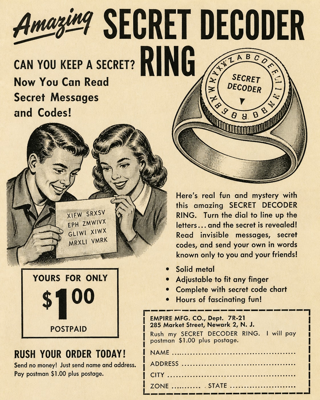 Illustration of a secret decoder ring representing oversimplified personality categorization