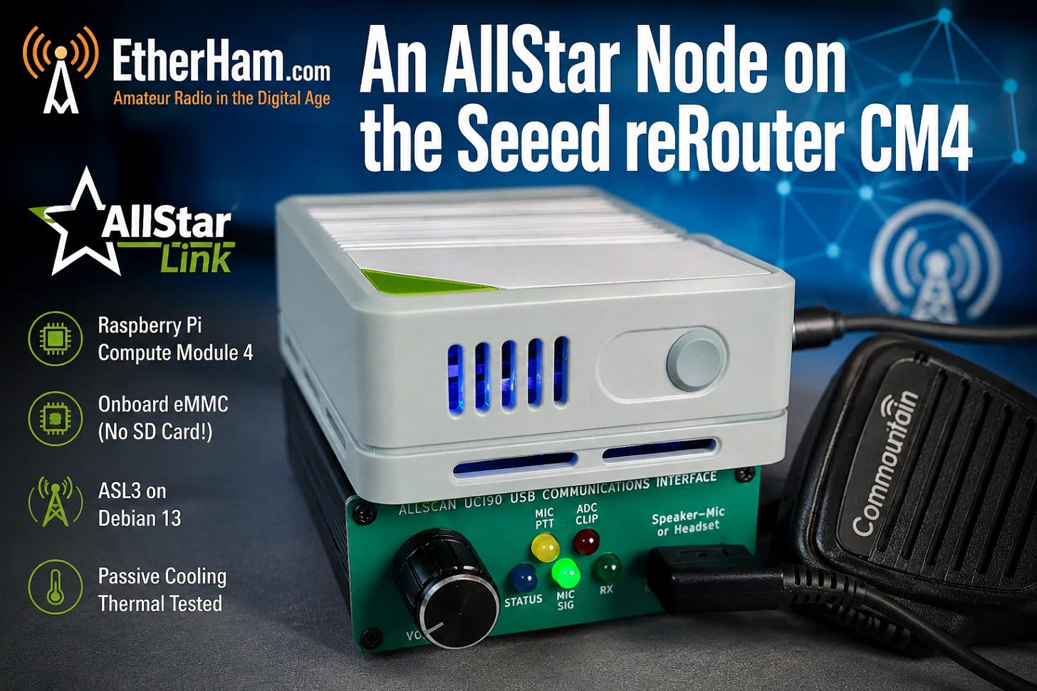An AllStar Node on the Seeed reRouter CM4