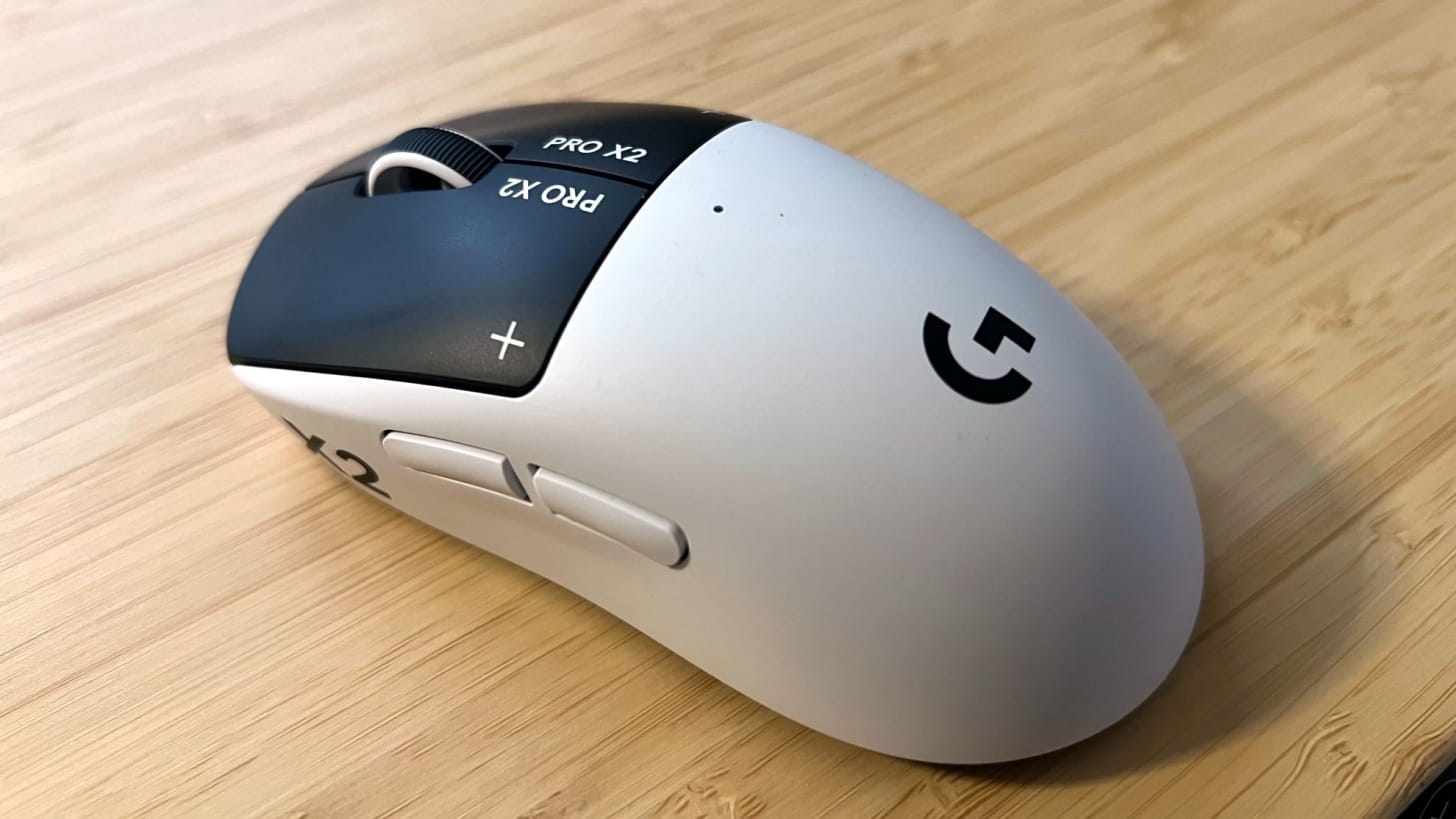 Logitech G Pro X2 Superstrike on a desk