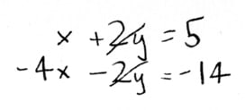 eliminate the ys eliminate the ys