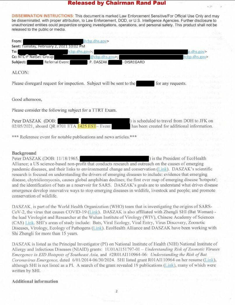 Biden’s FBI Halt Investigation into Daszak’s Wuhan Visit, Raising Accountability Concerns