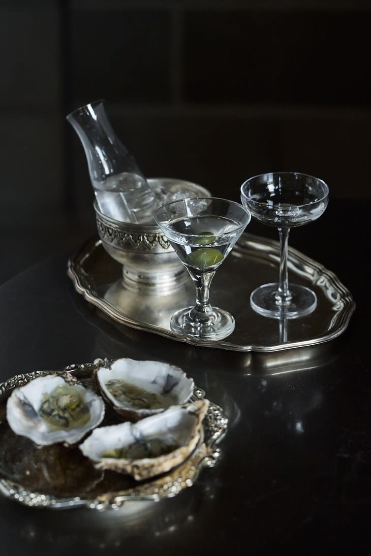 Martinis and oysters