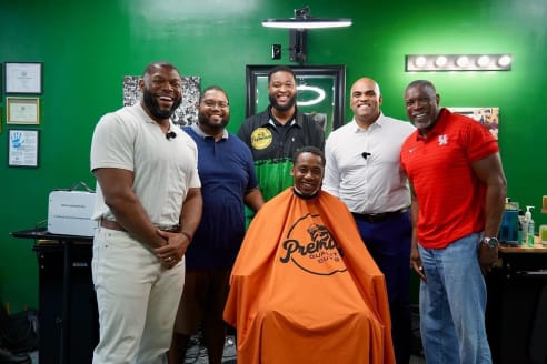 I got a quick shave at Premium Quality Cuts with my friend Quentin down in Houston