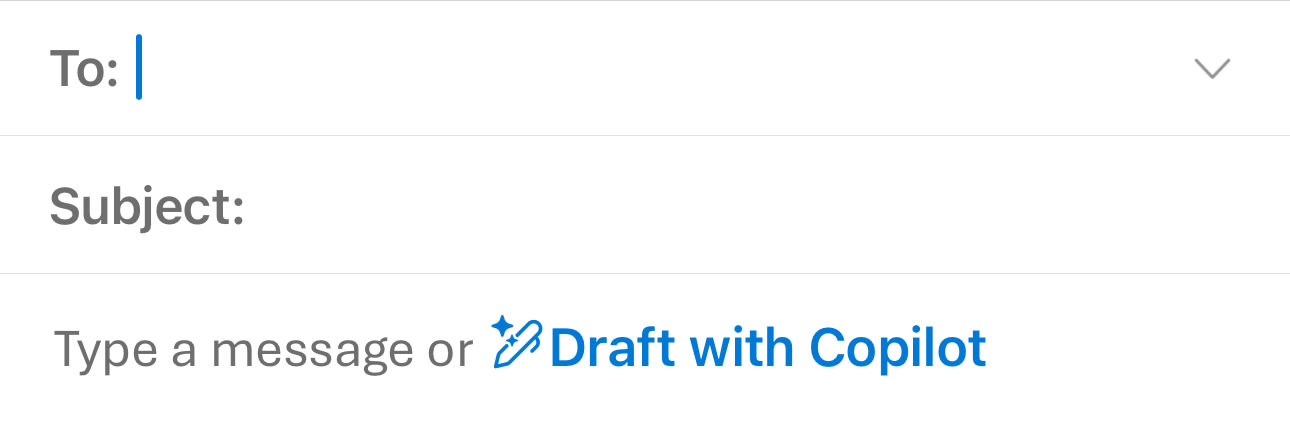 Screenshot of an email prompt