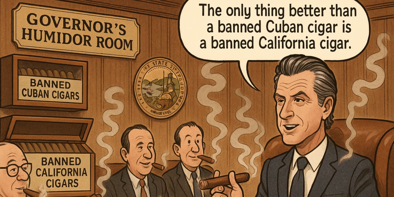 Gavin Newsom’s Latest Overreach: Regulating Cigars Out of Existence 