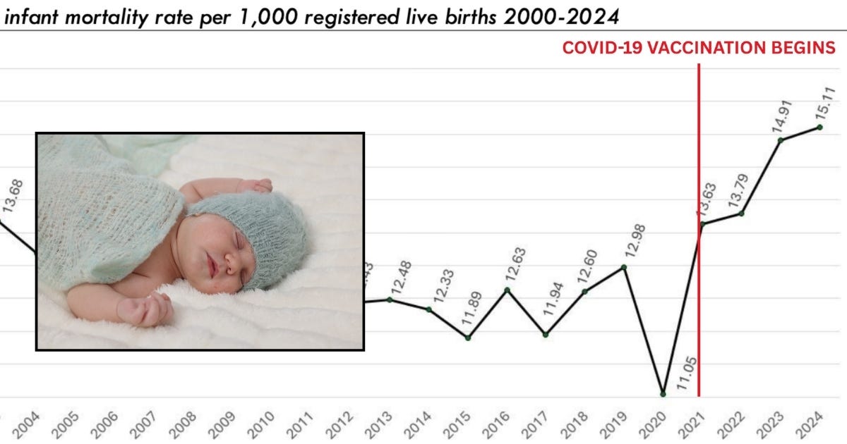 NEW STUDY: Infant Mortality Surged 37% and Birth Defect Deaths Jumped 46% After COVID "Vaccine" Rollout