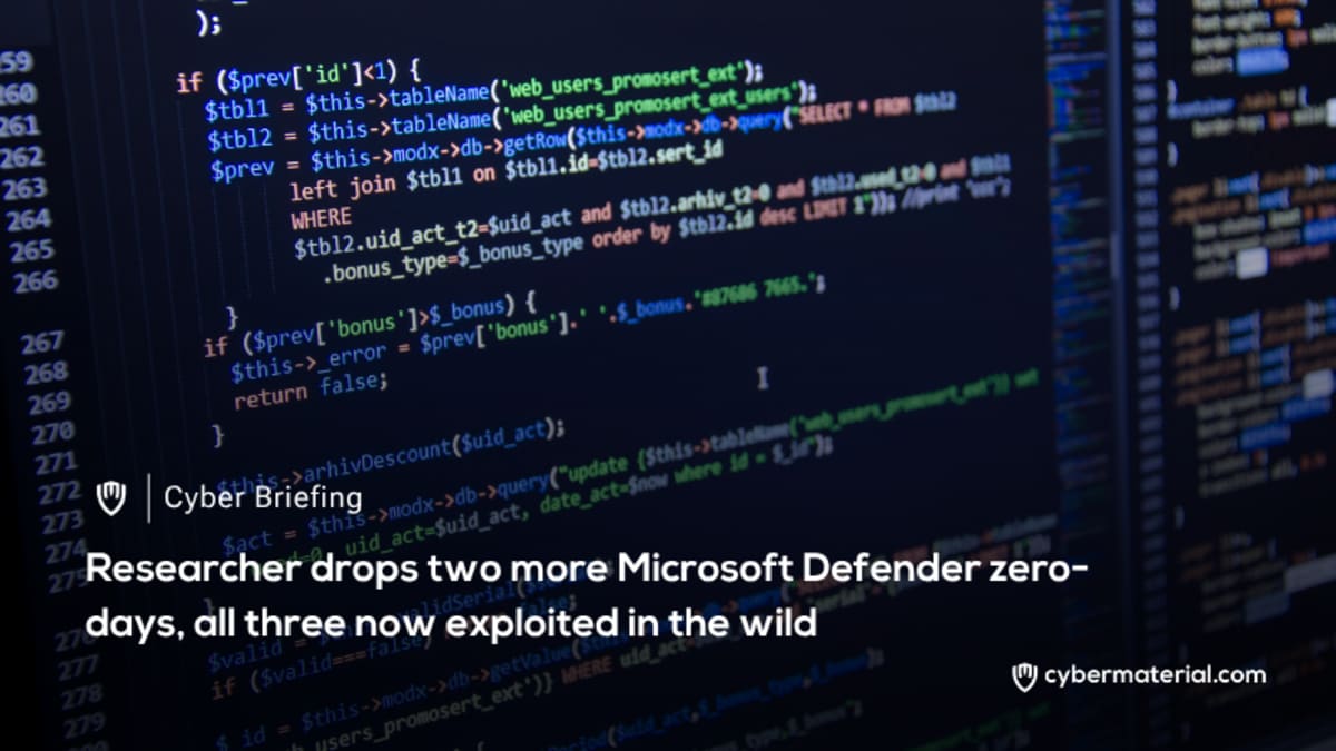 Microsoft Defender Zero-Day Vulnerabilities Exploited – CyberMaterial