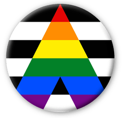 LGBTQ+ inclusive pride ally badge