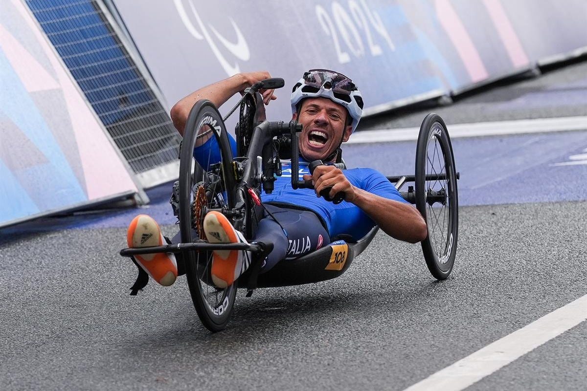 Mirko Testa, bronzo nella prova in linea MH3 alle olimpiadi di Parigi ©Mak