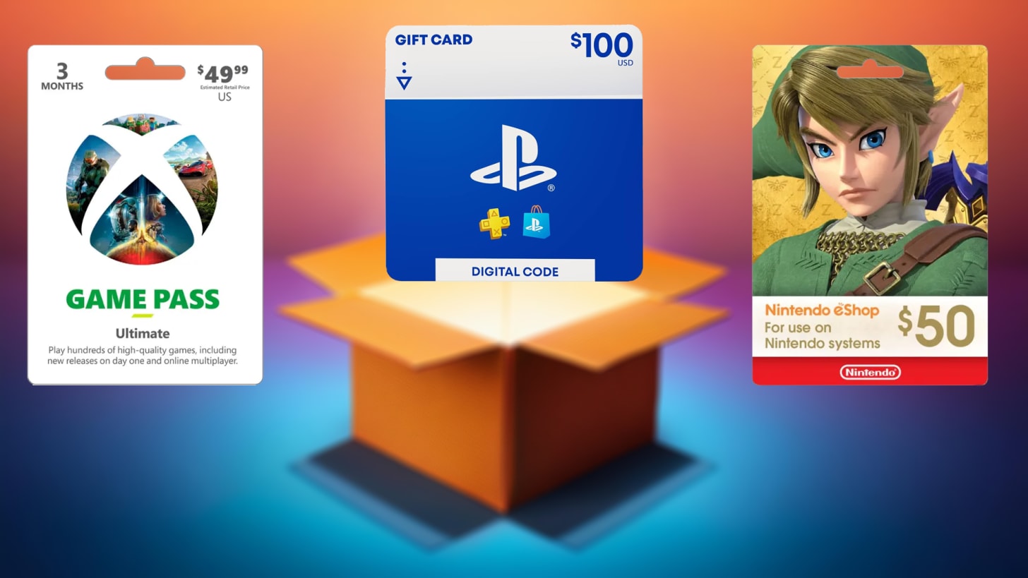 PlayStation/Xbox/Nintendo gift cards