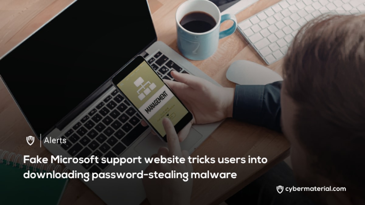 Imposter Microsoft Support Website Deceives Users into Downloading Malware