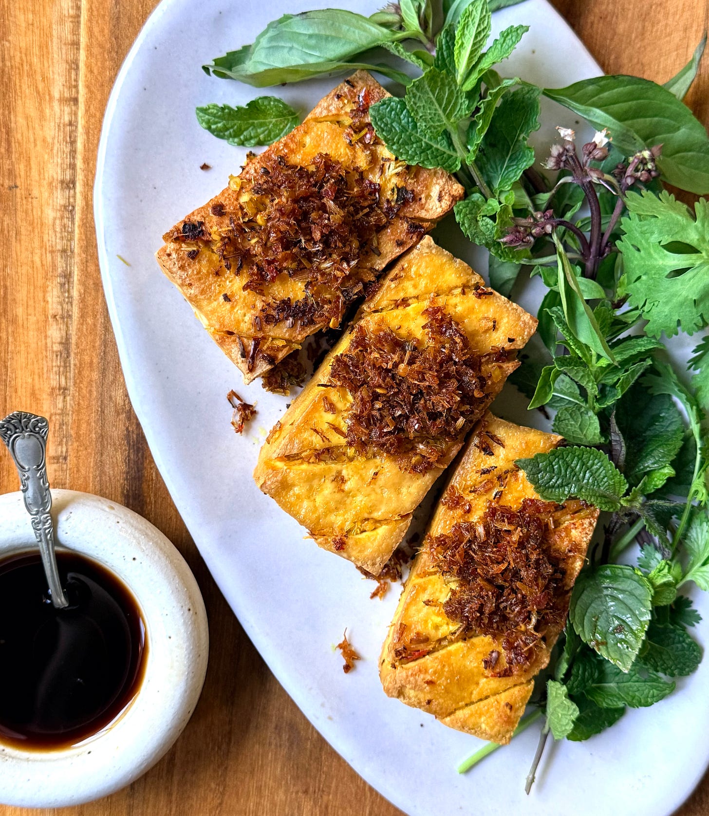 air-fried lemongrass tofu 