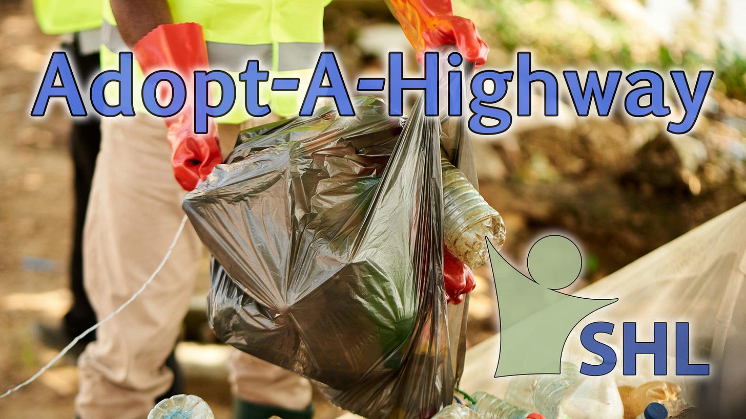 Adopt-A-Highway banner