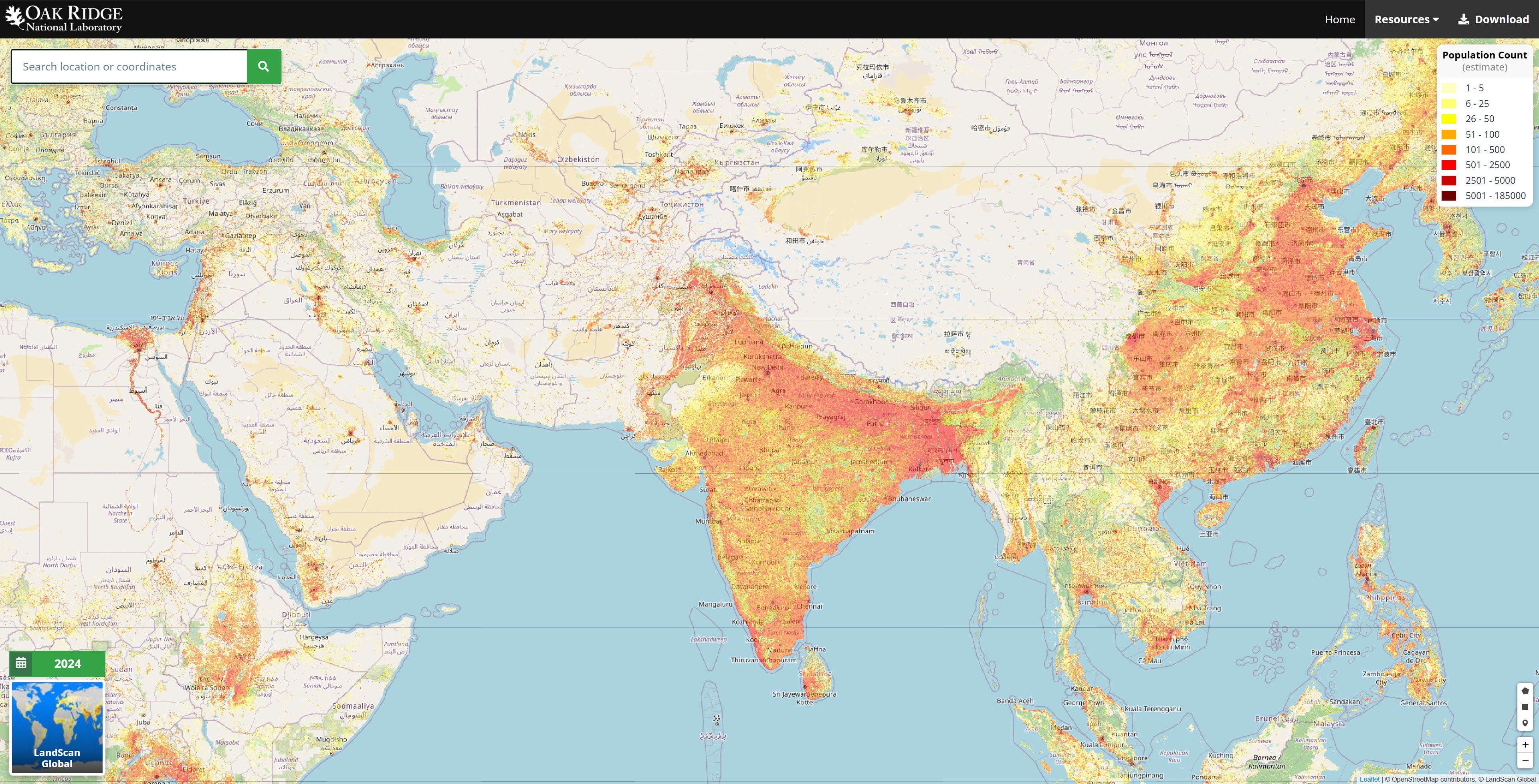 EarthStuff - Annual High-Resolution Global Ambient Population Estimates From 1975 To 2024
