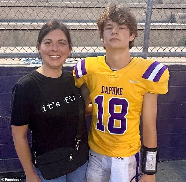 Samantha's Facebook posts also show many smiling family pictures, including photos of herself and Lance supporting their sons at high school football games and at church