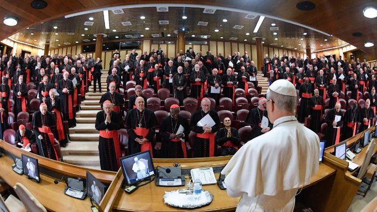 Pope Leo XIV meets with cardinals 