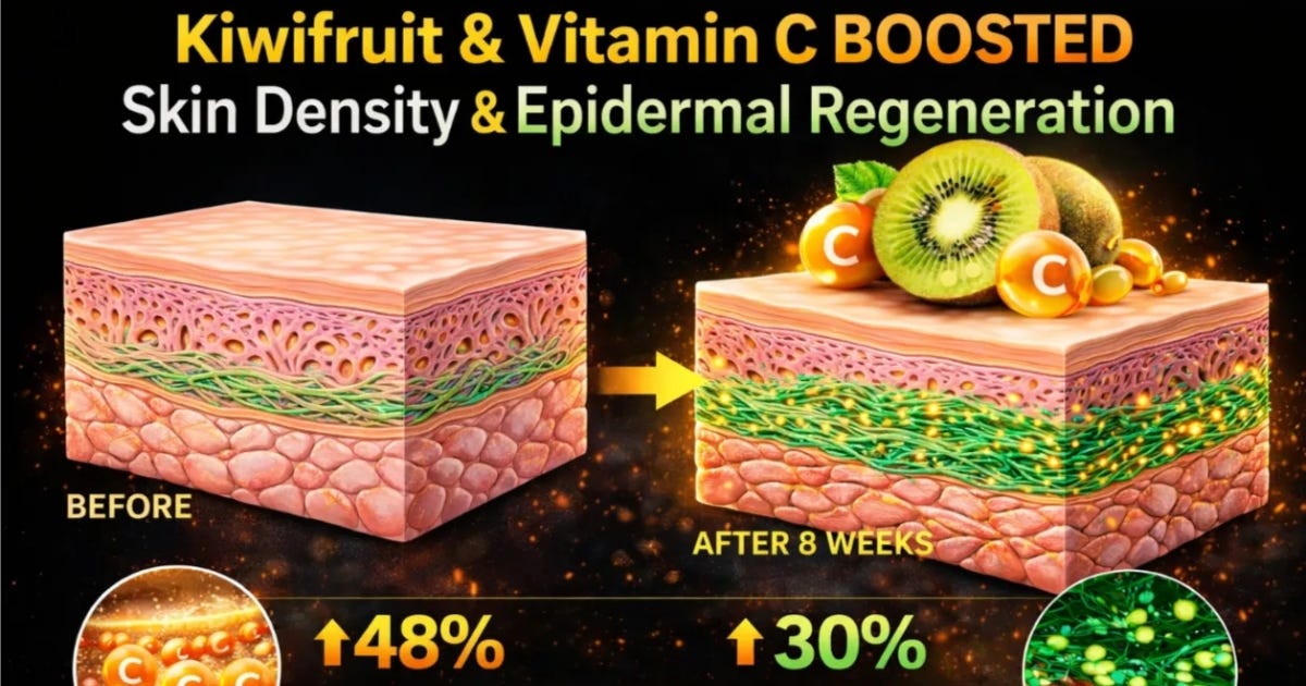 NEW STUDY: Eating Kiwifruit Increases Skin Density by 48% and Epidermal Regeneration by 30%