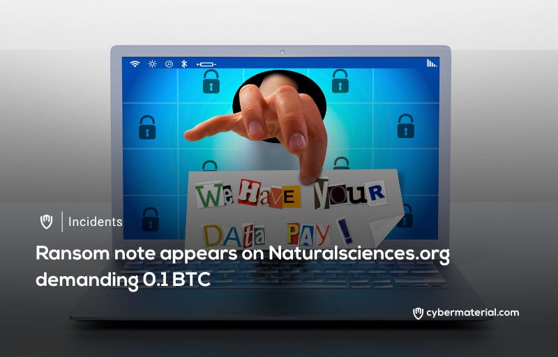 Ransom Note Discovered on Naturalsciences.org