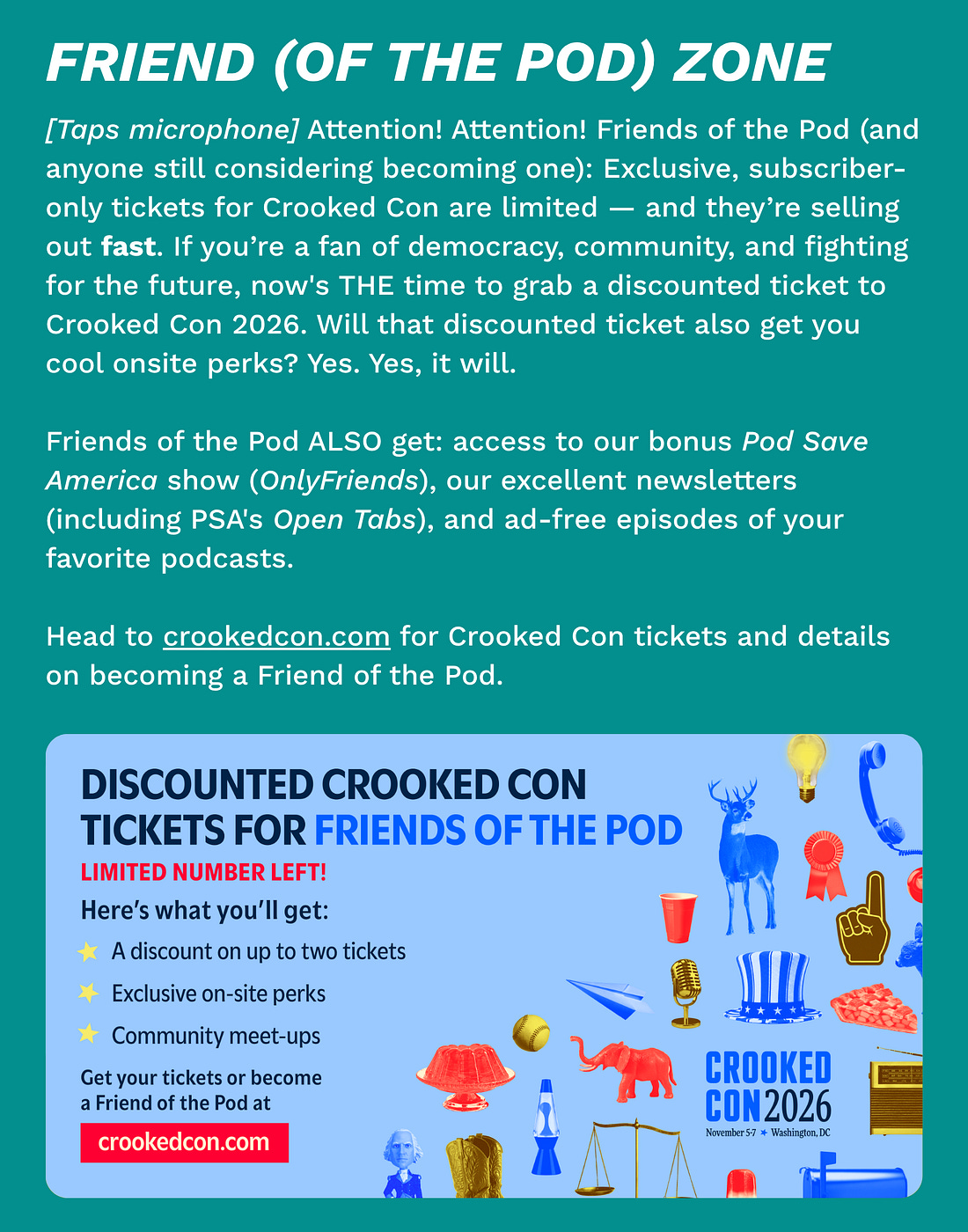 An ad for Crooked Con