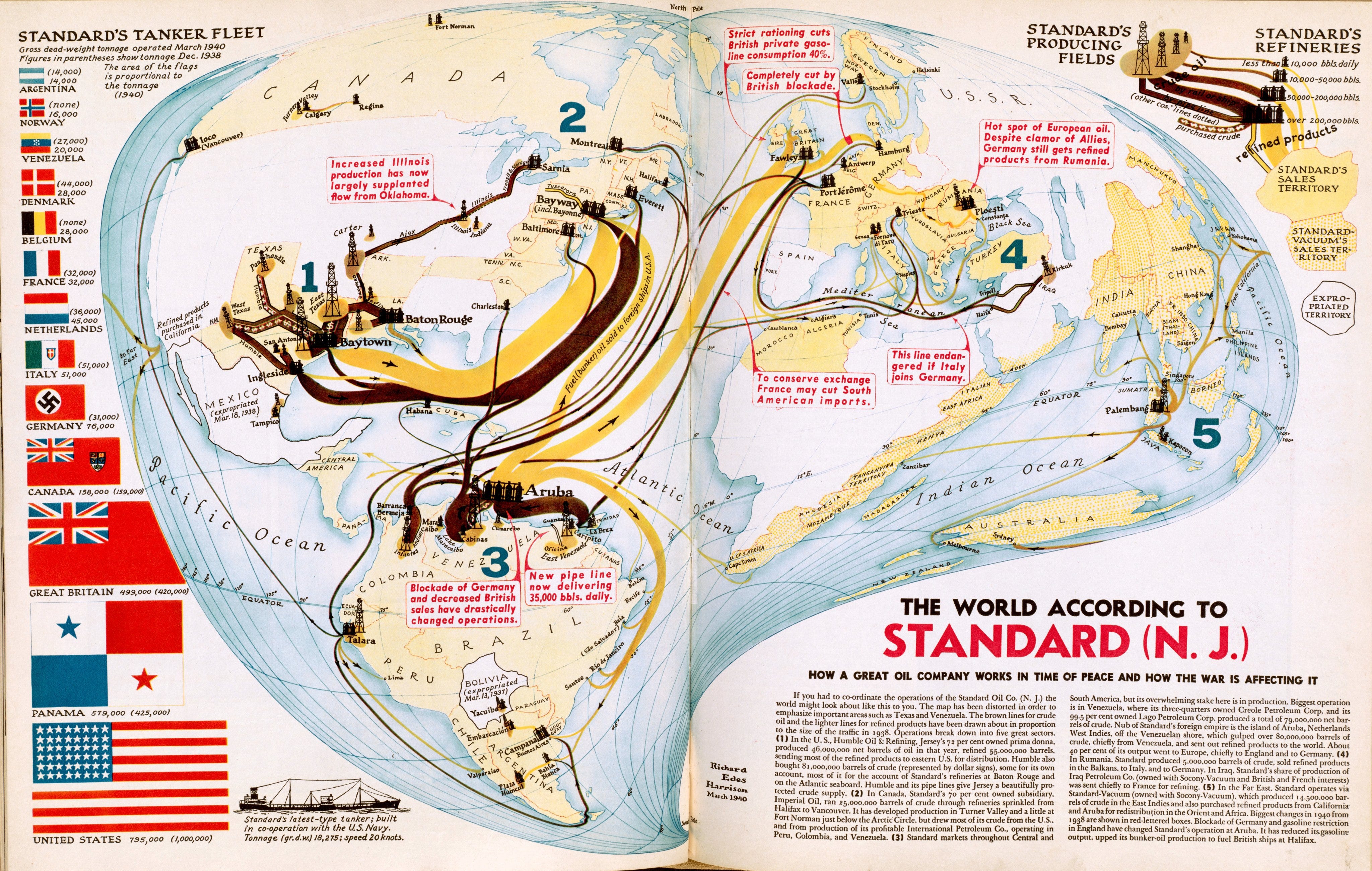 EarthStuff - The [1940] World [Map] According To Standard [Oil]