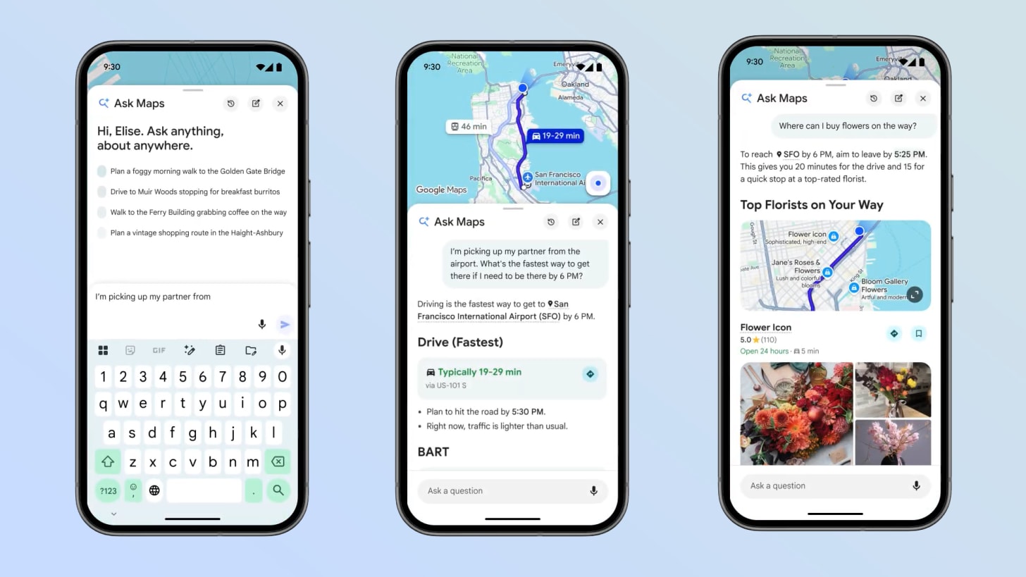 google maps ask maps feature