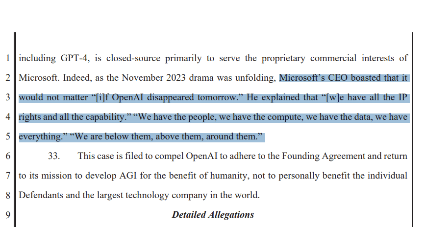 r/singularity - "We are below them, above them, around them. " -Satya on OpenAI