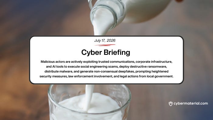 Cyber Briefing – July 17, 2026 – CyberMaterial Cyber Briefing – July 17, 2026 – CyberMaterial