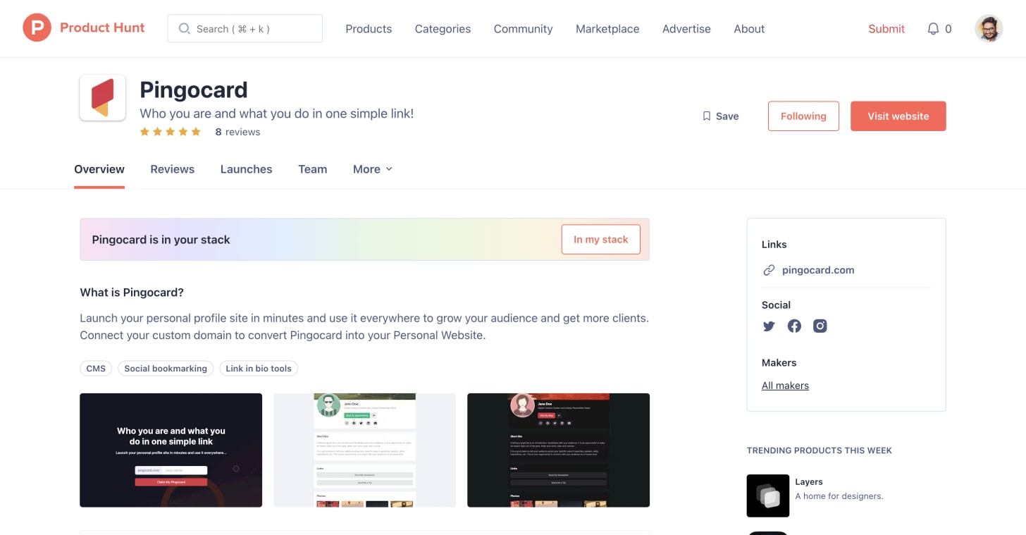 It's official... Pingocard is launching on Product Hunt !!