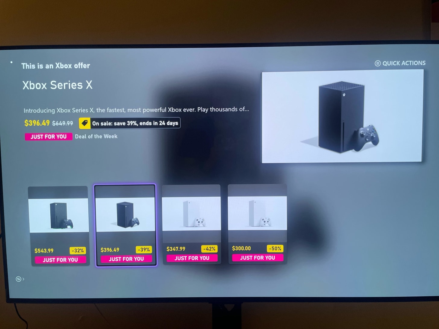Xbox Series X just for you deal