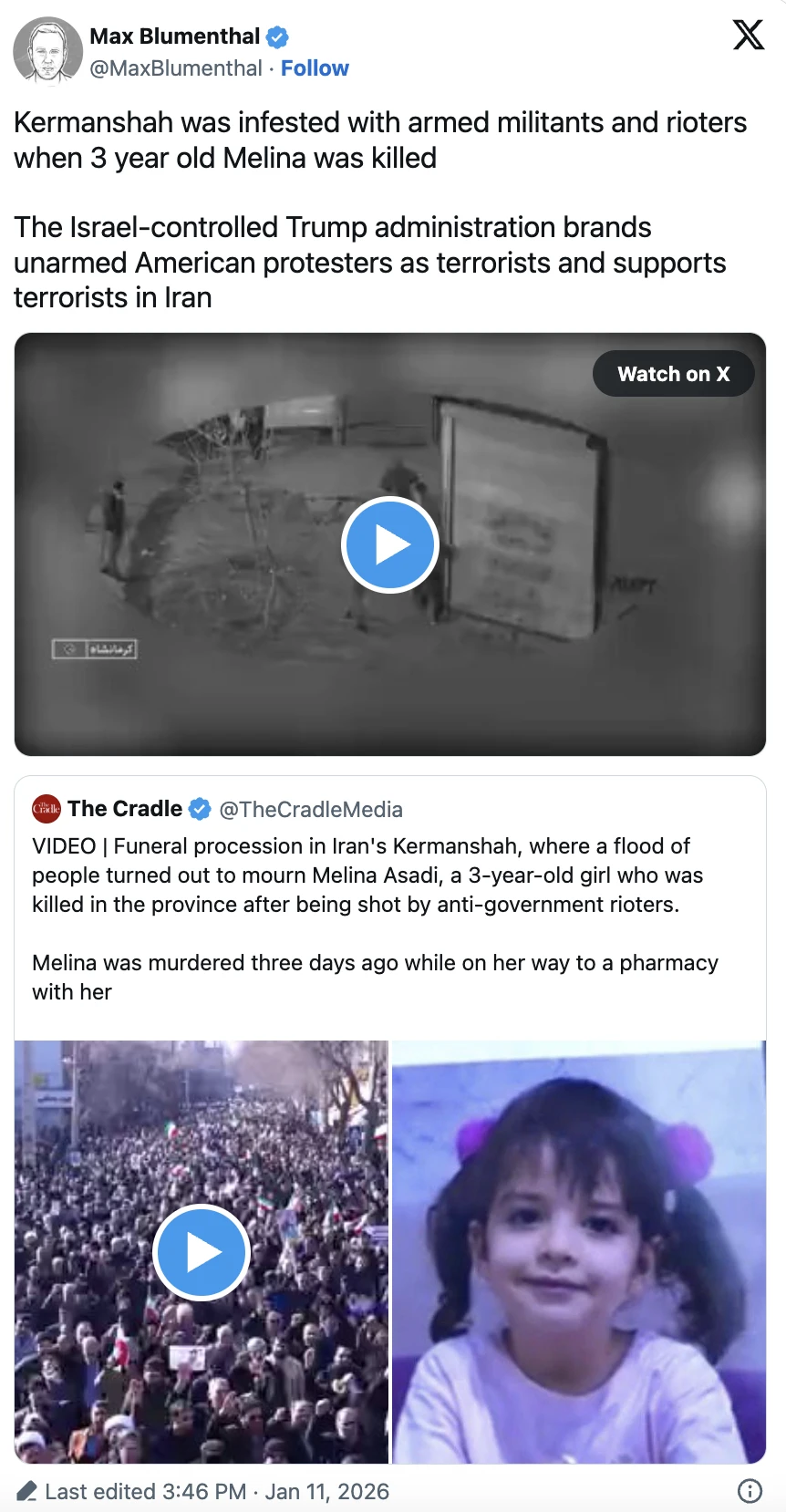 Western media whitewashes deadly riots in Iran, relying on US govt-funded regime change NGOs