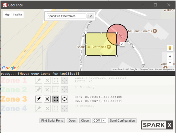 screenshot of the geofence software in Zone 3 edit mode with a rectangular zone on the map. FLOCK x 11 | The Flock Diversion Psyop + The Real Surveillance System