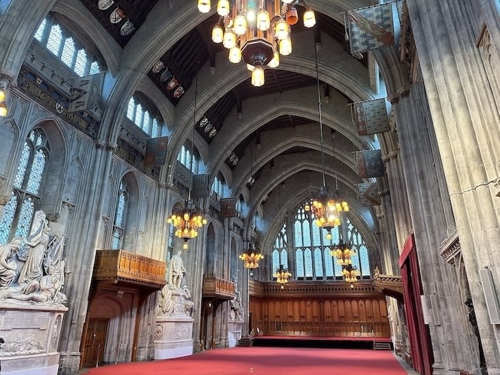 Inside Guildhall in London