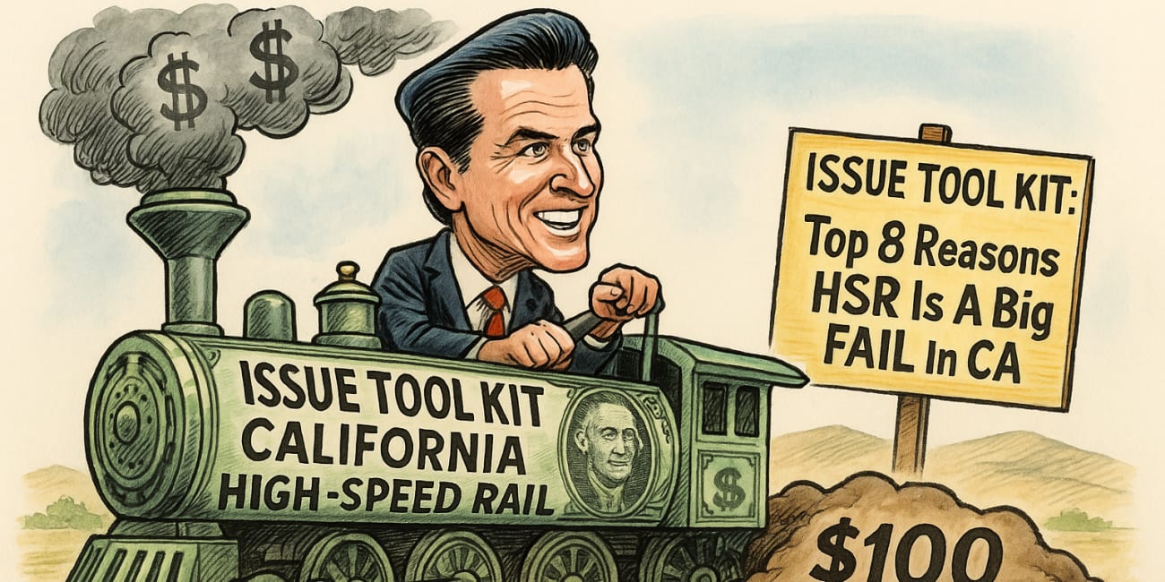Issue Tool Kit: Newsom’s Bullet Train Boondoggle