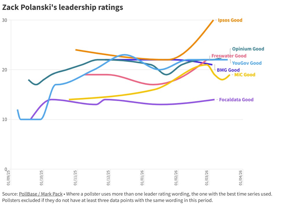 Zack Polanski's good leadership ratings