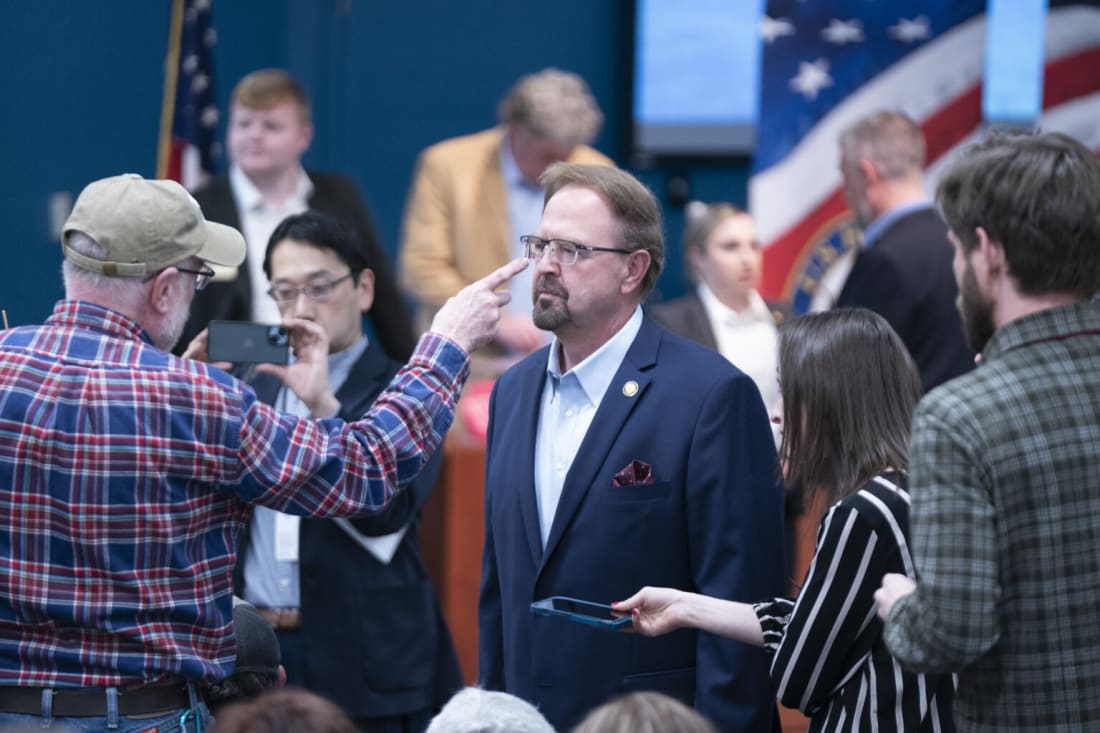 NC Congressman met by contentious constituents in heated Asheville town  hall • NC Newsline