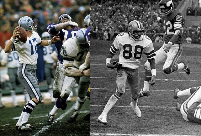 The original Hail Mary pass.... Staubach to Pearson | Bob hayes dallas  cowboys, Roger staubach navy,