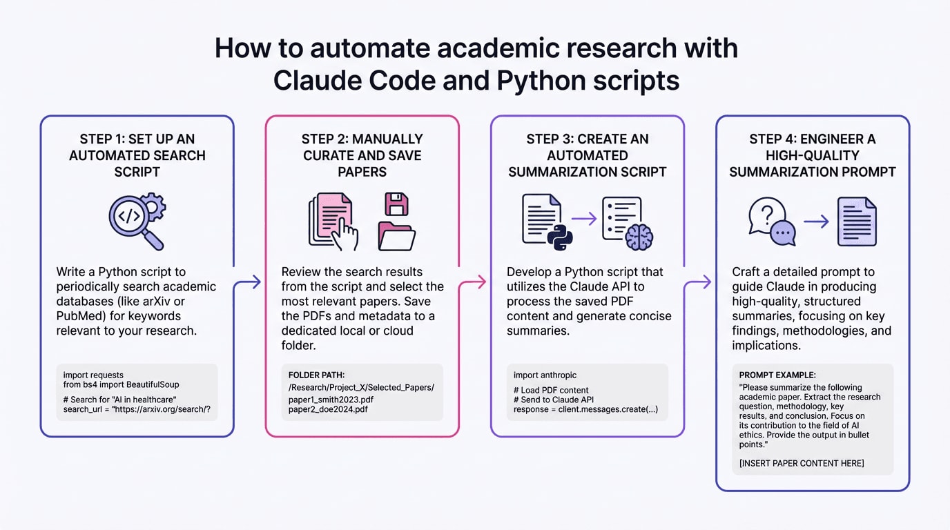 How to Automate Academic Research with Claude Code and Python Scripts