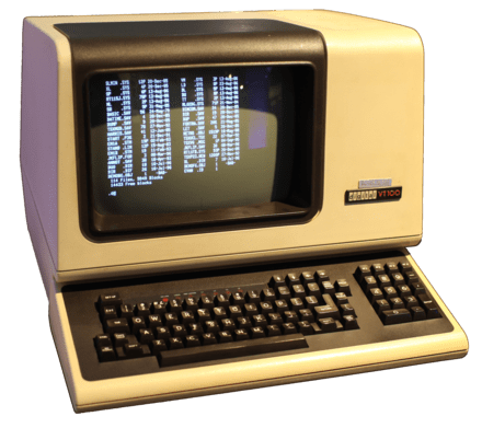 Photo of a  DEC VT100 terminal