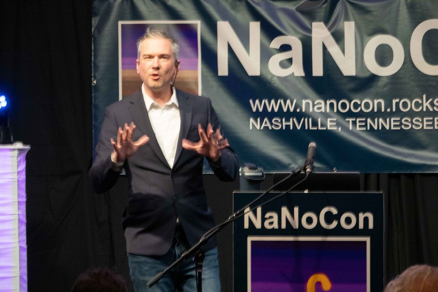 Photo of Coleman Watts presenting