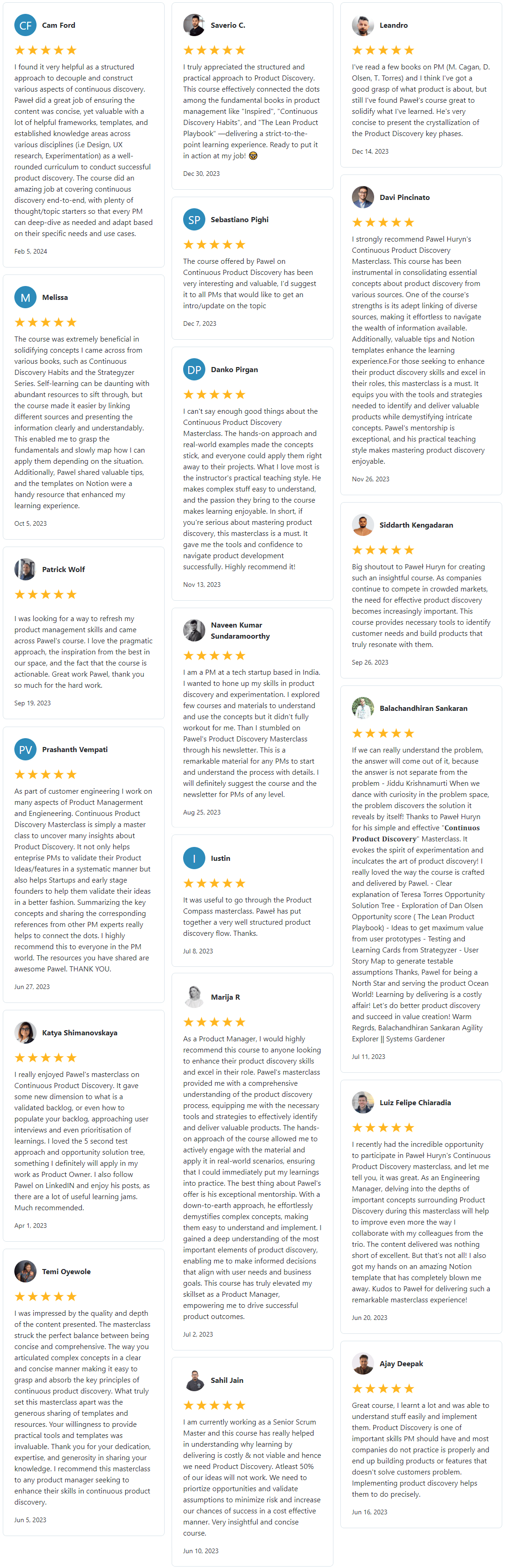 Continuous Product Certification Testimonials