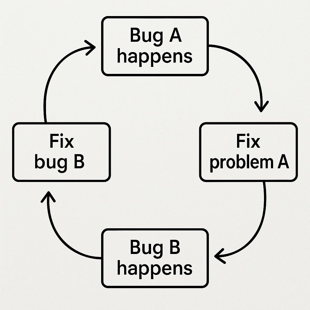 Software Bug Fix Workflow Diagram