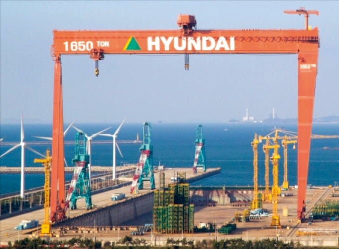 HD Hyundai Heavy Industries' shipyard in Gunsan, Korea