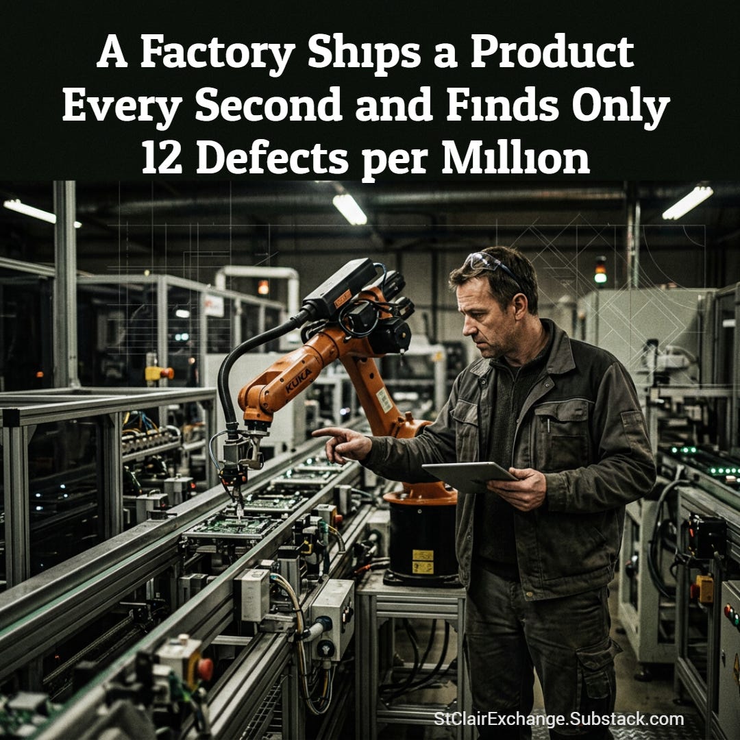 A Factory Ships a Product Every Second and Finds Only 12 Defects per Million