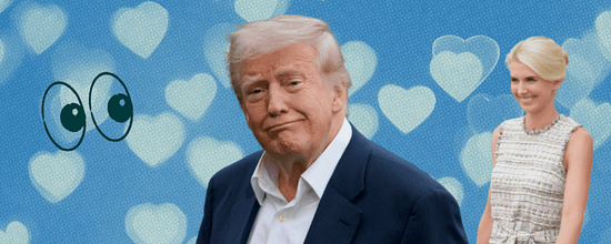 A gif of Trump and Natalie Harp