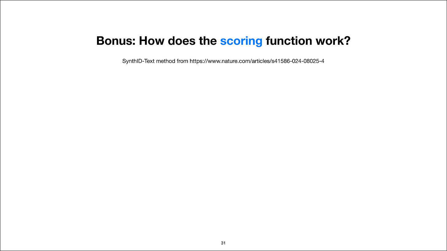 Bonus section on how the scoring function works
