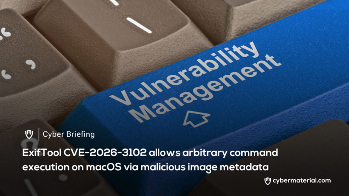 ExifTool CVE-2026-3102 RCE through Image Metadata