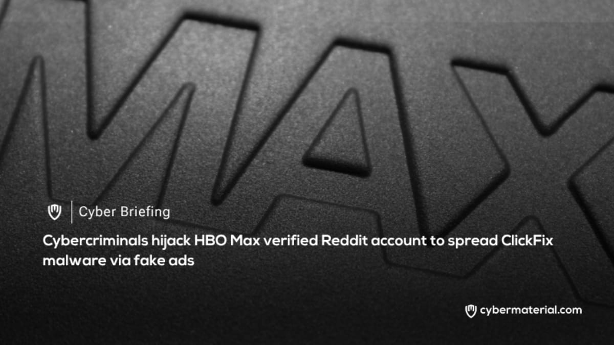 HBO Max Reddit Account Compromised for Malware Distribution