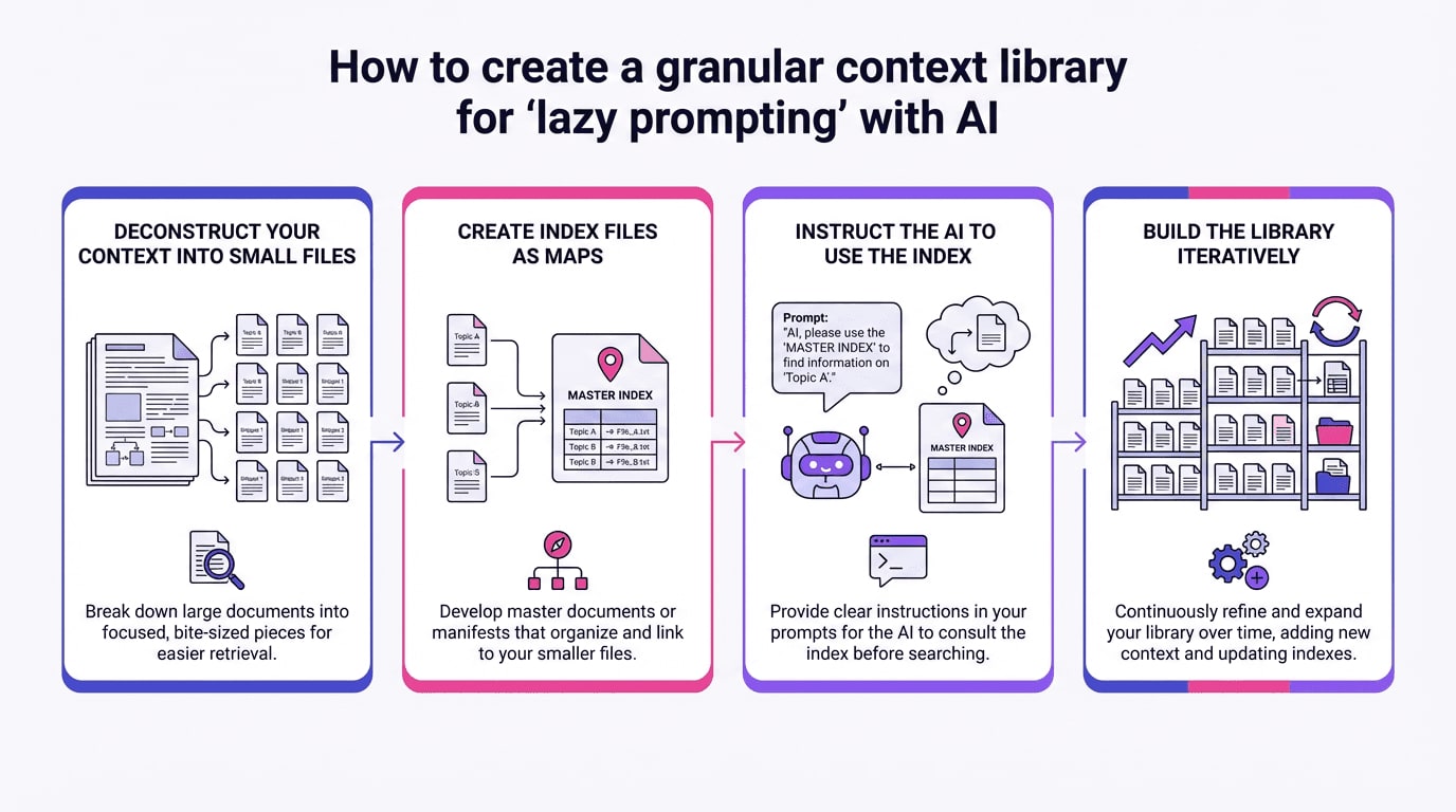 How to Create a Granular Context Library for 'Lazy Prompting' with AI