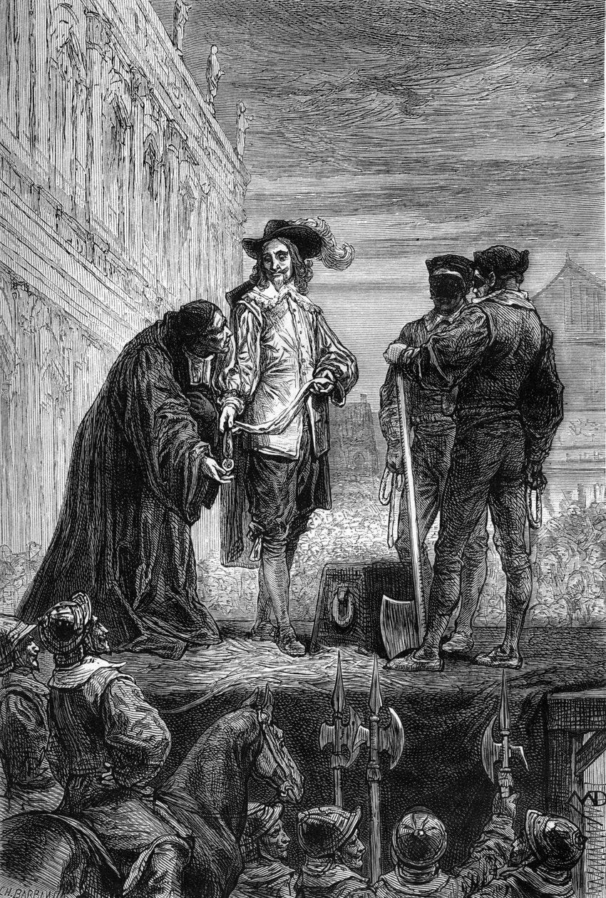 The Execution of King Charles I - Execution of King Charles I Stuart of  England (1600-1649) at Whitehall - The king gives his necklace to the  bishop,