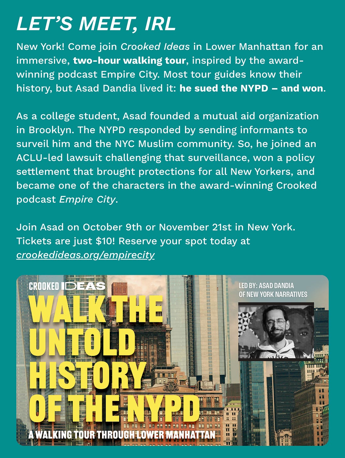 An ad for Empire City